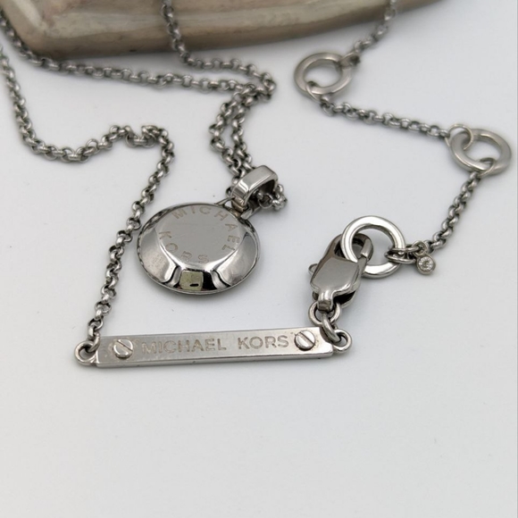 Michael Kors Brilliance Statement Necklace Silver Tone - Picture 15 of 15